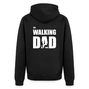 The walking dad - Papa poussette - Veste à capuche bio Premium Unisexe - noir - Dos - Nico (187cm)