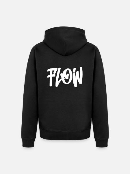 Flow - Graffiti - Hip Hop - Unisex Premium Organic Zip Hoodie - black