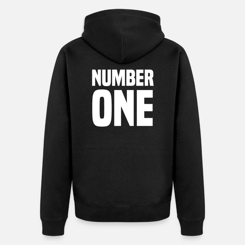 Number One - Veste à capuche bio Premium Unisexe - noir