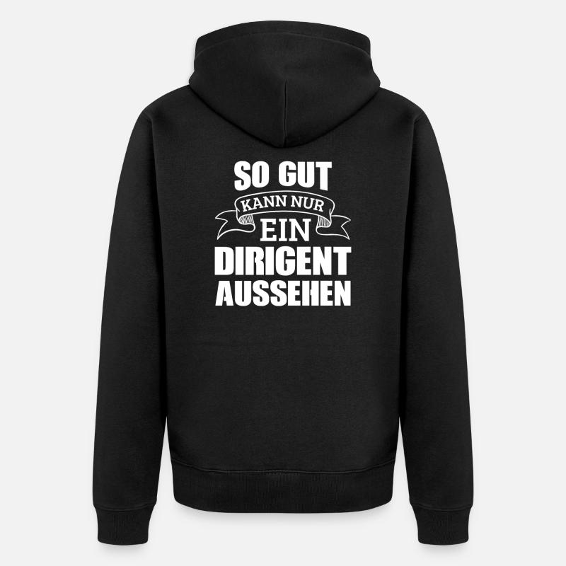Dirigent Dirigenten - Unisex Premium Bio Zip Hoodie - Schwarz