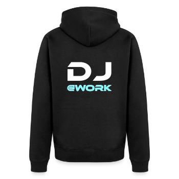 DJ au travail - Veste à capuche bio Premium Unisexe - noir - Dos - Nico (187cm)