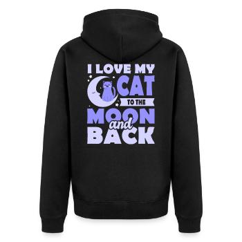 Les chats adorent - Veste à capuche bio Premium Unisexe - noir - Dos - Nico (187cm)