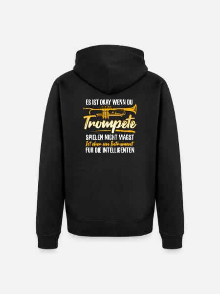 Trompete Trompeter - Unisex Premium Bio Zip Hoodie - Schwarz