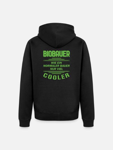 Bauer Biobauer Farmer - Unisex Premium Bio Zip Hoodie - Schwarz