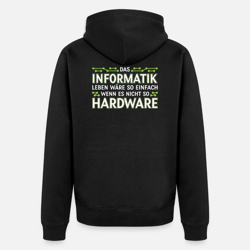 Informatik Informatiker - Unisex Premium Bio Zip Hoodie - Schwarz