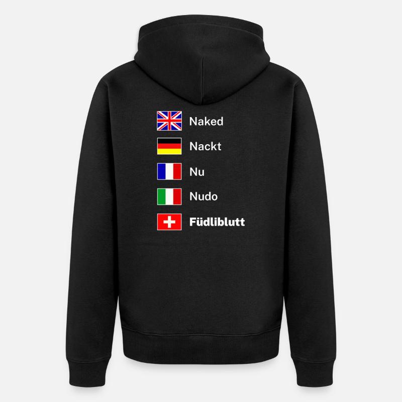 Suisse dialecte suisse allemand - Veste à capuche bio Premium Unisexe - noir