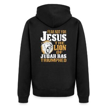 Christianisme jésus christ - Veste à capuche bio Premium Unisexe - noir - Dos - Nico (187cm)