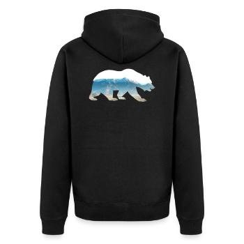 Protection de l'environnement Les montagnes des Ours restent sauvages - Veste à capuche bio Premium Unisexe - noir - Dos - Nico (187cm)