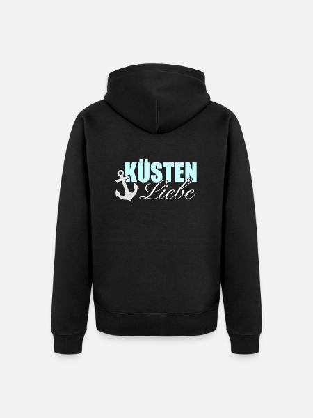 Küsten Liebe - Unisex Premium Bio Zip Hoodie - Schwarz