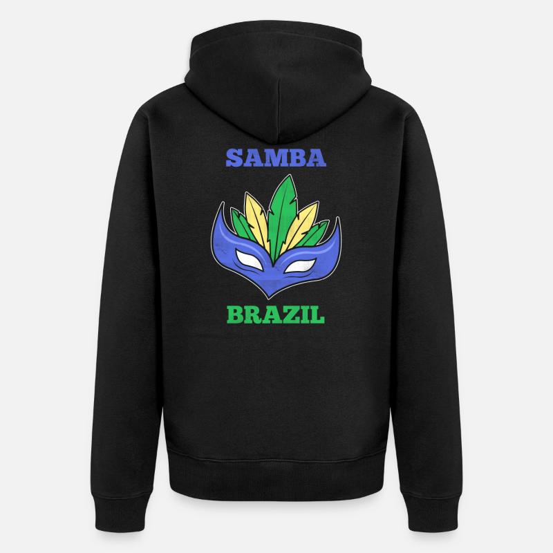 Cadeau Samba Brésil - Veste à capuche bio Premium Unisexe - noir