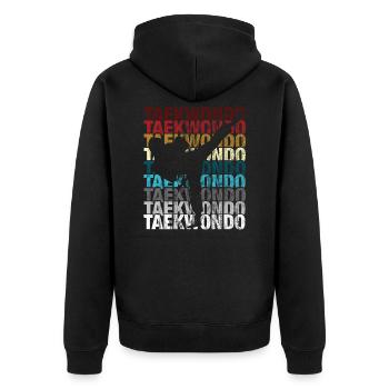 Taekwondo Taekwondo Pour les artistes martiaux - Veste à capuche bio Premium Unisexe - noir - Dos - Nico (187cm)