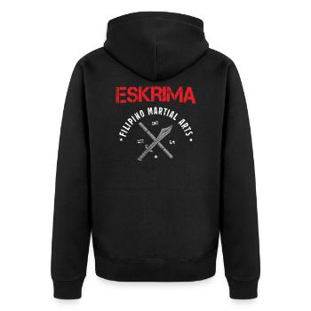 Eskrima Filipino Martial Arts Arts Cadeaux arts martiaux - Veste à capuche bio Premium Unisexe - noir - Dos - Nico (187cm)