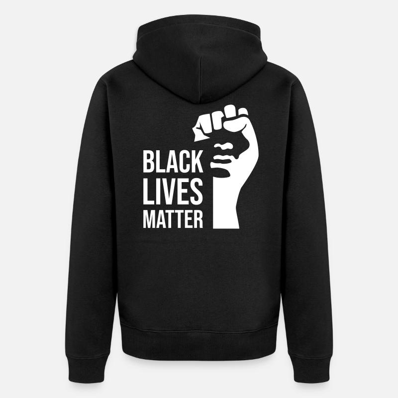 Cadeau design BLM - Veste à capuche bio Premium Unisexe - noir