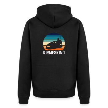 Kirmeskind fair and funfair gift - Unisex Premium Organic Zip Hoodie - black - Back - Nico (187cm)