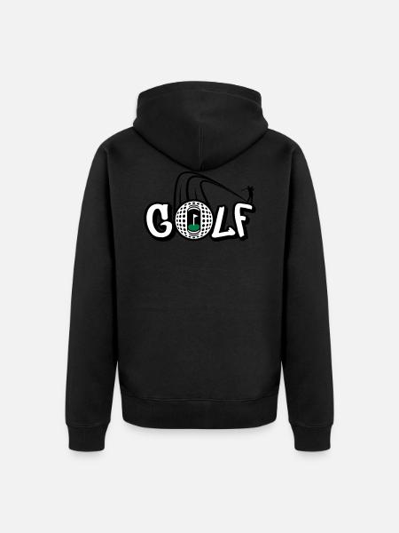 Golf Style - Unisex Premium Organic Zip Hoodie - black