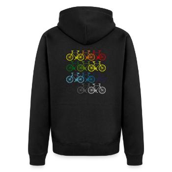Vélo vélo vélo design cadeau pour les cyclistes - Veste à capuche bio Premium Unisexe - noir - Dos - Nico (187cm)