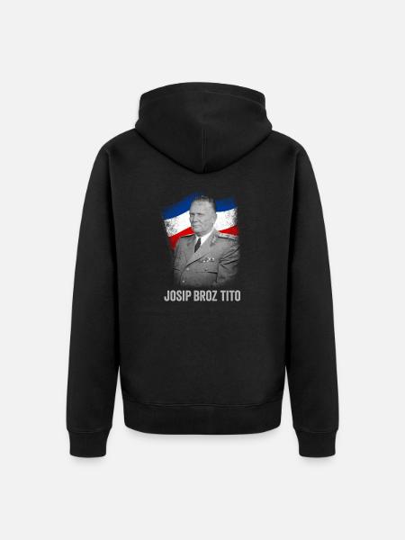 Josip Broz Tito Marsal SFRJ Yugoslavia - Chaqueta con capucha prémium ecológica unisex - negro