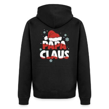 Papa Claus Noël Père Cadeau - Veste à capuche bio Premium Unisexe - noir - Dos - Nico (187cm)