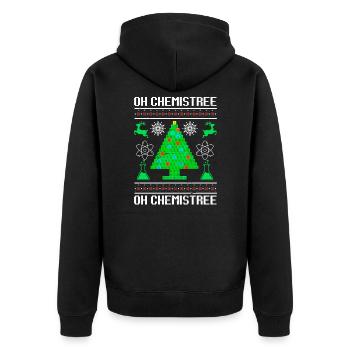 Science Christmas Oh Christmas Tree Chemistry Gift - Unisex Premium Bio Zip Hoodie - Schwarz - Hinten - Nico (187cm)