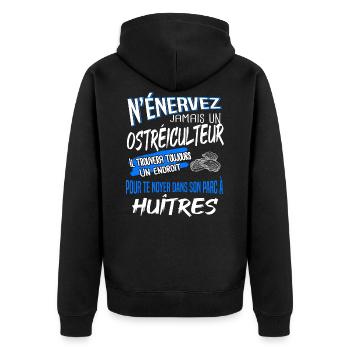 ostréiculteur - Veste à capuche bio Premium Unisexe - noir - Dos - Nico (187cm)