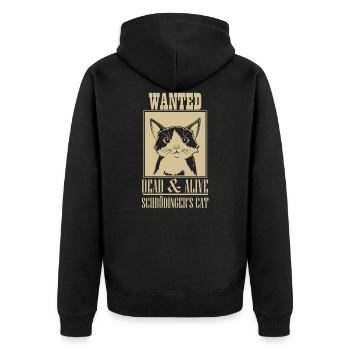Le chat de Schrödinger Dead & Alive Student Physics - Veste à capuche bio Premium Unisexe - noir - Dos - Nico (187cm)