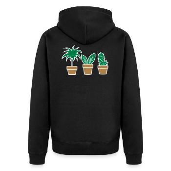 Plantes d'intérieur Plantes diverses - Plantes d'intérieur - Veste à capuche bio Premium Unisexe - noir - Dos - Nico (187cm)