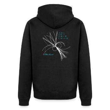 Maxwell équations physicien science physique - Veste à capuche bio Premium Unisexe - noir - Dos - Nico (187cm)