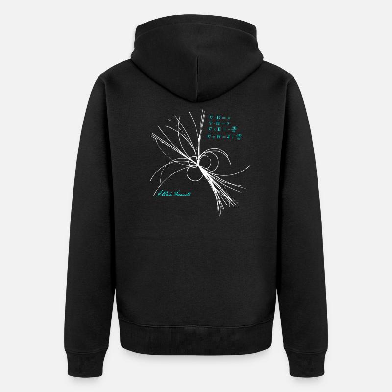 Maxwell équations physicien science physique - Veste à capuche bio Premium Unisexe - noir