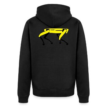 Robot Spot Boston Dynamics Black Mirror Chien Chien - Veste à capuche bio Premium Unisexe - noir - Dos - Nico (187cm)