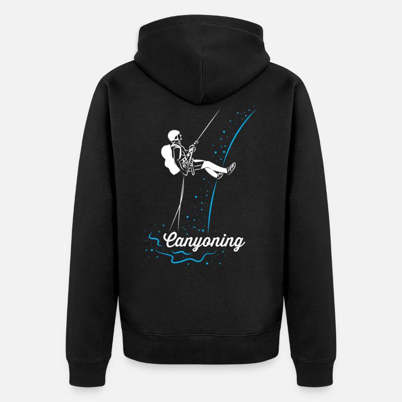 Canyoning - Unisex Premium Bio Zip Hoodie - Schwarz