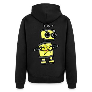 Robot Starlette Star Fantasy Enfants Bébé Enfant - Veste à capuche bio Premium Unisexe - noir - Dos - Nico (187cm)