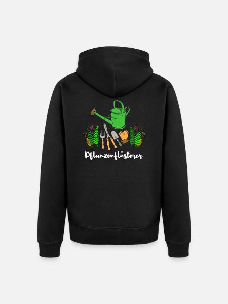 Gartner Plante Hvisker Hobby Gartner - Premium økologisk unisex-hættejakke - sort
