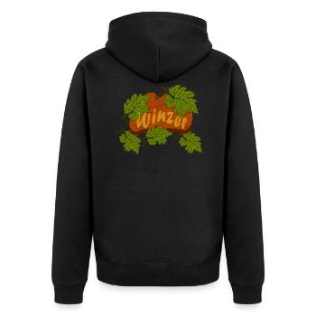 Les vignerons - Veste à capuche bio Premium Unisexe - noir - Dos - Nico (187cm)