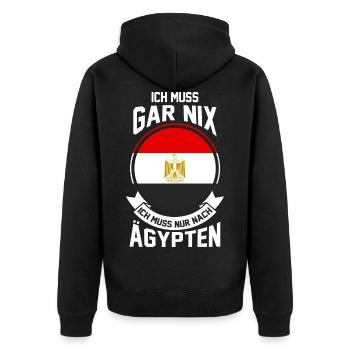 Ägypten Ägypter Ägyptisch Hurghada Ägyptische Flag - Unisex Premium Bio Zip Hoodie - Schwarz - Hinten - Nico (187cm)