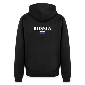 Made in Russia Russie drapeau - Veste à capuche bio Premium Unisexe - noir - Dos - Nico (187cm)