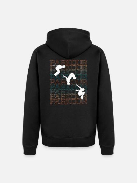 Parkour - Unisex Premium Bio Zip Hoodie - Schwarz
