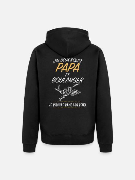 Bakery Bakery Baker dad - Unisex Premium Organic Zip Hoodie - black