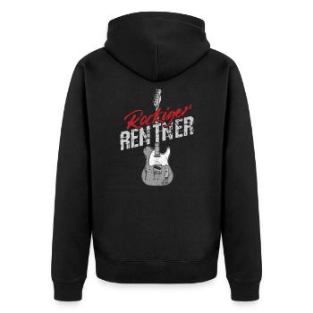 Gitarre Akustik Spruch Für E-Gitarre Konzert Gitar - Unisex Premium Bio Zip Hoodie - Schwarz - Hinten - Nico (187cm)