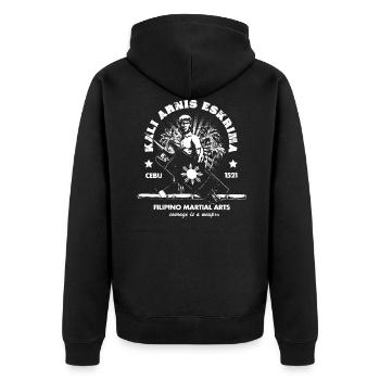 Eskrima Kali Arnis Guerrier philippin des arts martiaux - Veste à capuche bio Premium Unisexe - noir - Dos - Nico (187cm)