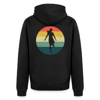 Shuffle Shuffle Boy Melbourne Shuffle Shuffledance - Unisex Premium Organic Zip Hoodie - black - Back - Nico (187cm)