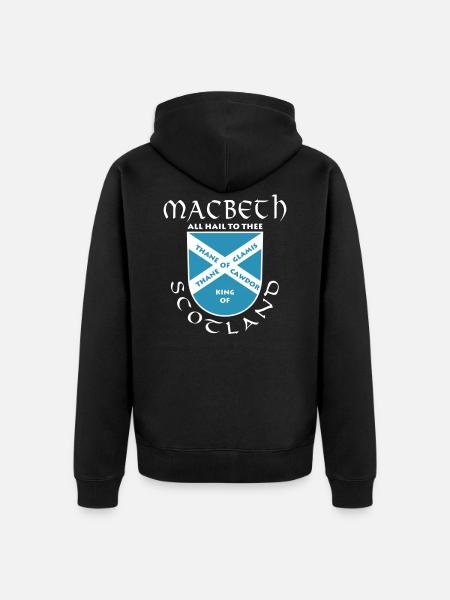Scotland Macbeth - Unisex Premium Organic Zip Hoodie - black