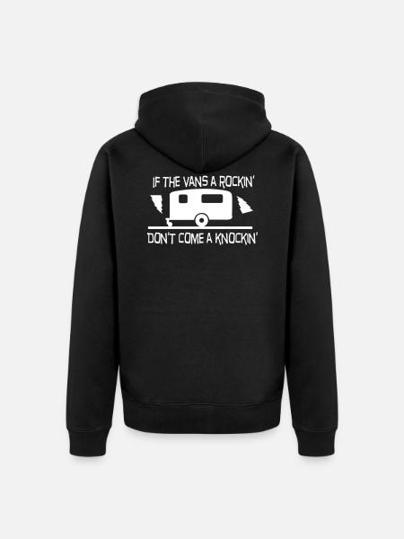 Caravan rockin - Unisex Premium Organic Zip Hoodie - black