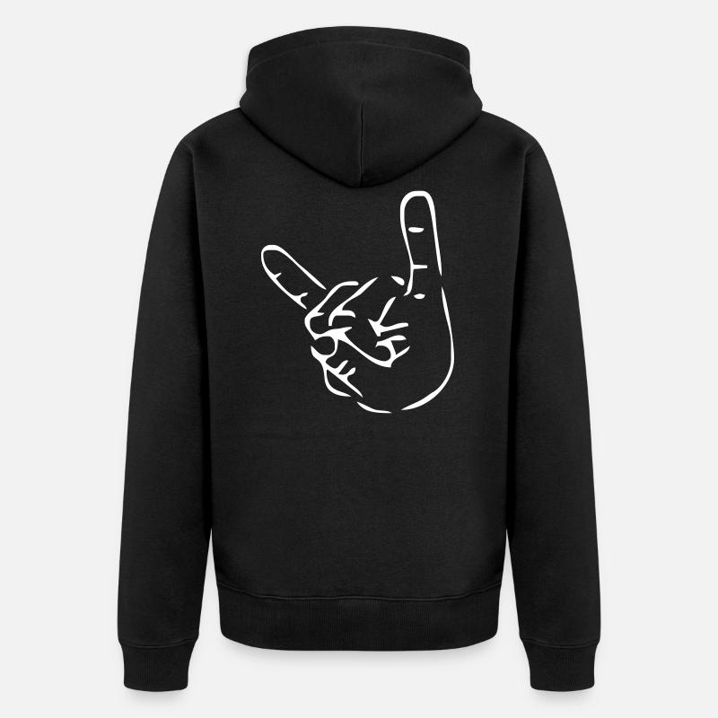 Français fourche Hard Rock - Veste à capuche bio Premium Unisexe - noir