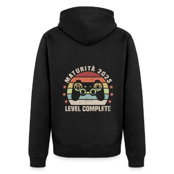 Maturité 2024 niveau complet - Veste à capuche bio Premium Unisexe - noir - Dos - Nico (187cm)