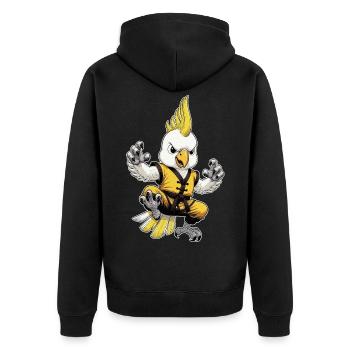 Kung-Fu Cacatoès - Veste à capuche bio Premium Unisexe - noir - Dos - Nico (187cm)