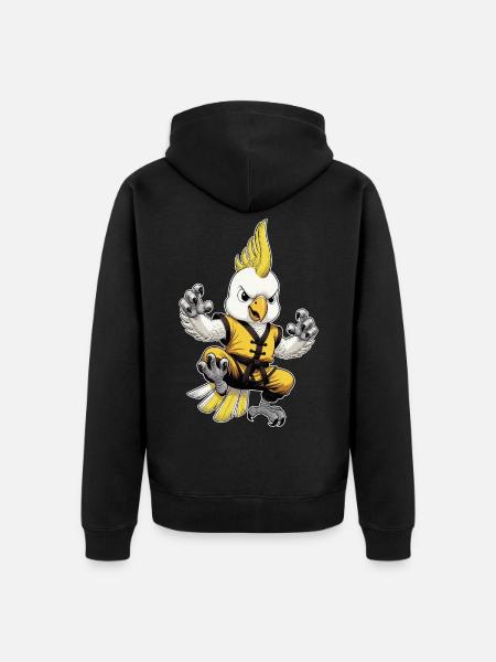 Cockatoo Kung-Fu  - Unisex Premium Organic Zip Hoodie - black