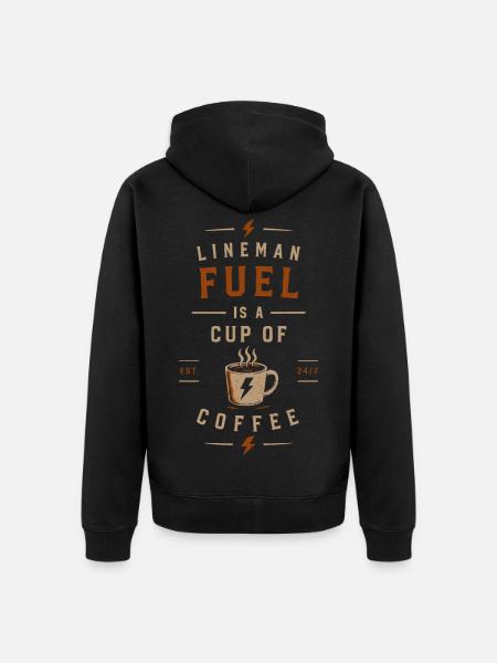 Elektriker Kaffee Energie Spannung - Unisex Premium Bio Zip Hoodie - Schwarz
