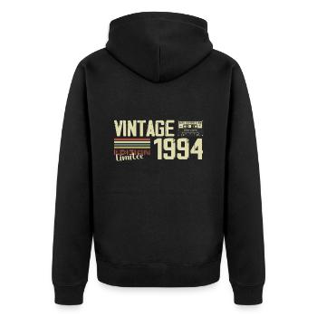 1994 Vintage Rétro Cadeau D'anniversaire 1994 - Veste à capuche bio Premium Unisexe - noir - Dos - Nico (187cm)
