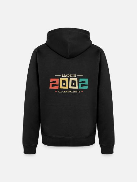 Legendary since 2002 Original 2002 - Unisex Premium Organic Zip Hoodie - black