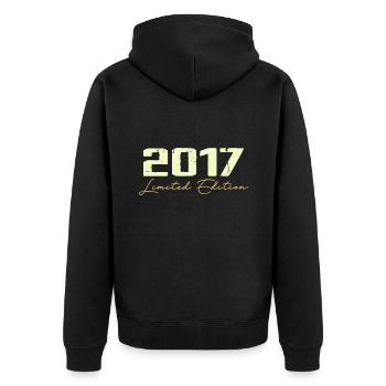 2017 Édition Limitée - 2017 Cadeau D'anniversaire - Veste à capuche bio Premium Unisexe - noir - Dos - Nico (187cm)